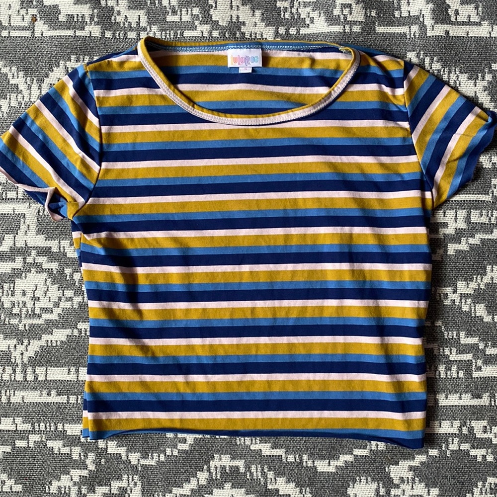 Stripped crop tee